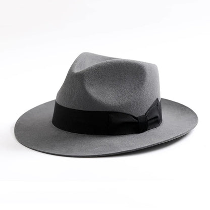 Richardson Retro Wool Fedora Hat - Classic Retro Wool Fedora With Cotton Inner Sweatband