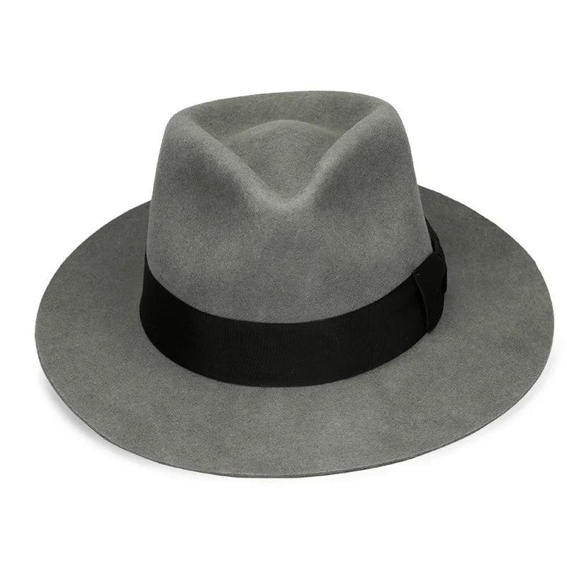 Richardson Retro Wool Fedora Hat - Classic Retro Wool Fedora With Cotton Inner Sweatband