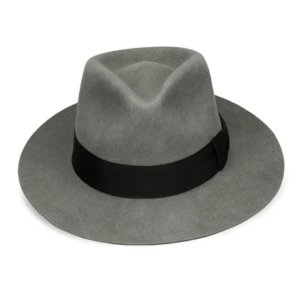 Richardson Retro Wool Fedora Hat - Classic Retro Wool Fedora With Cotton Inner Sweatband