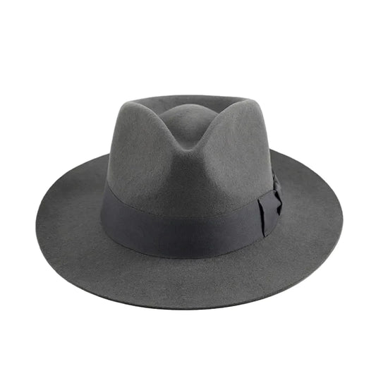 Richardson Retro Wool Fedora Hat - Classic Retro Wool Fedora With Cotton Inner Sweatband