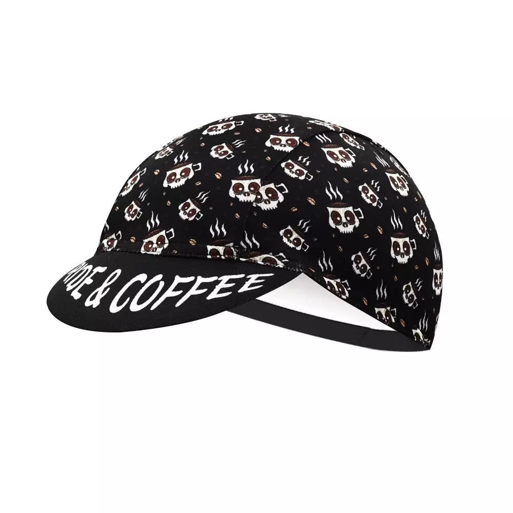 Ride And Coffee Classic Acrylic Cycling Cap Lightweight Breathable Style