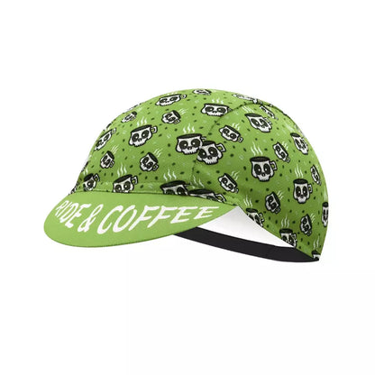 Ride And Coffee Classic Acrylic Cycling Cap Lightweight Breathable Style