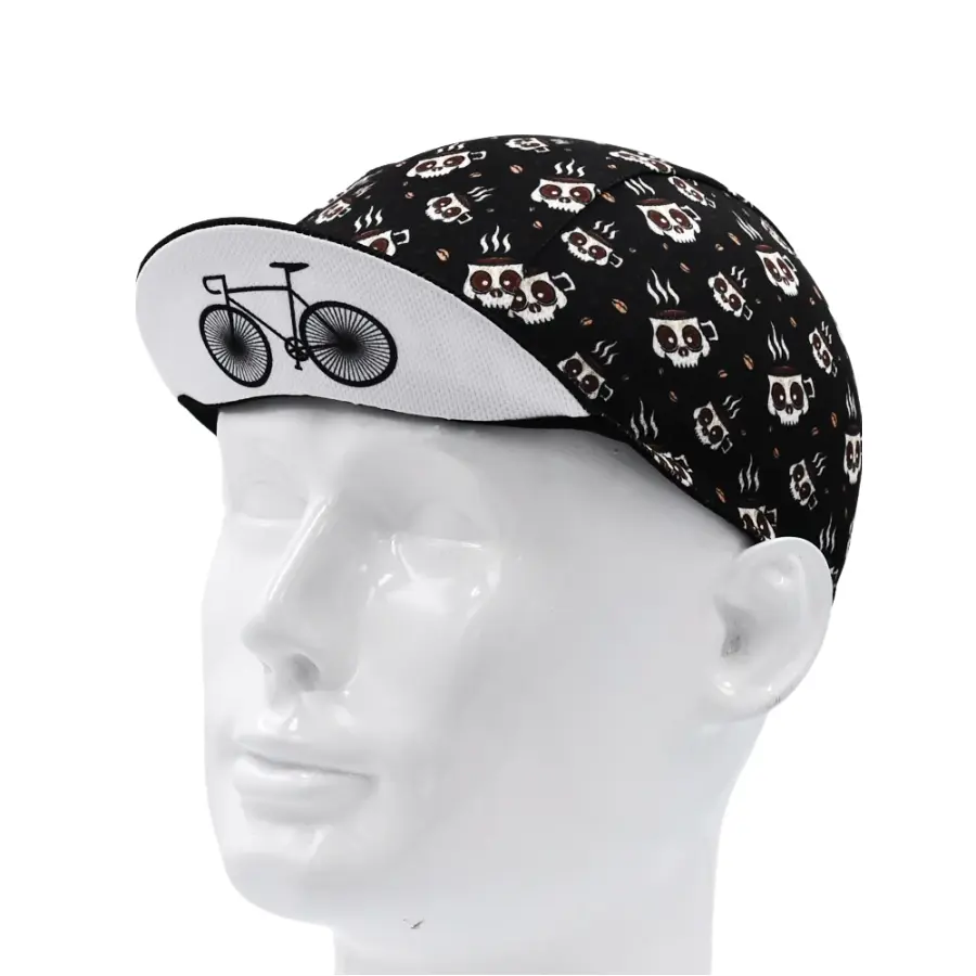 Ride And Coffee Classic Acrylic Cycling Cap Lightweight Breathable Style