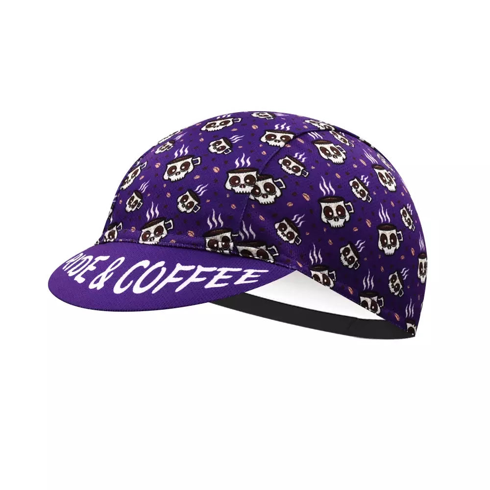 Ride And Coffee Classic Acrylic Cycling Cap Lightweight Breathable Style
