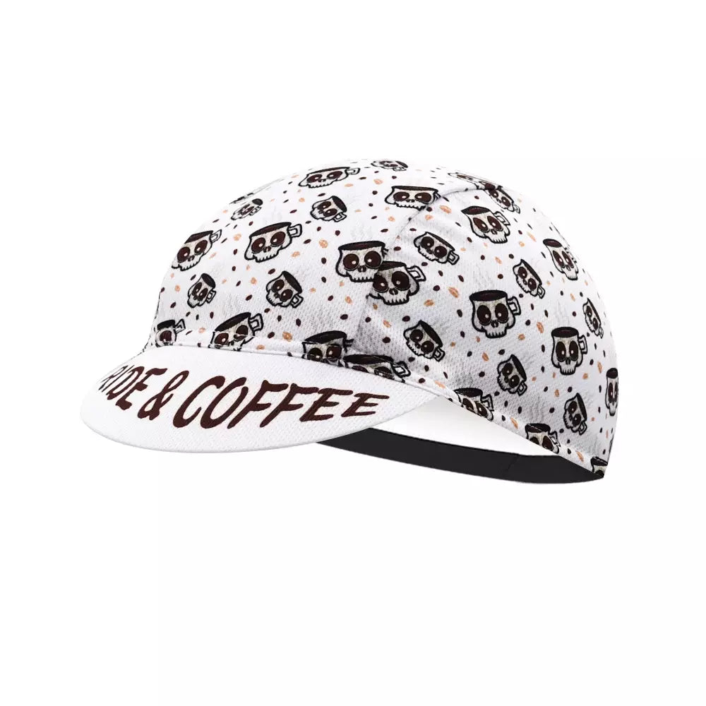 Ride And Coffee Classic Acrylic Cycling Cap Lightweight Breathable Style