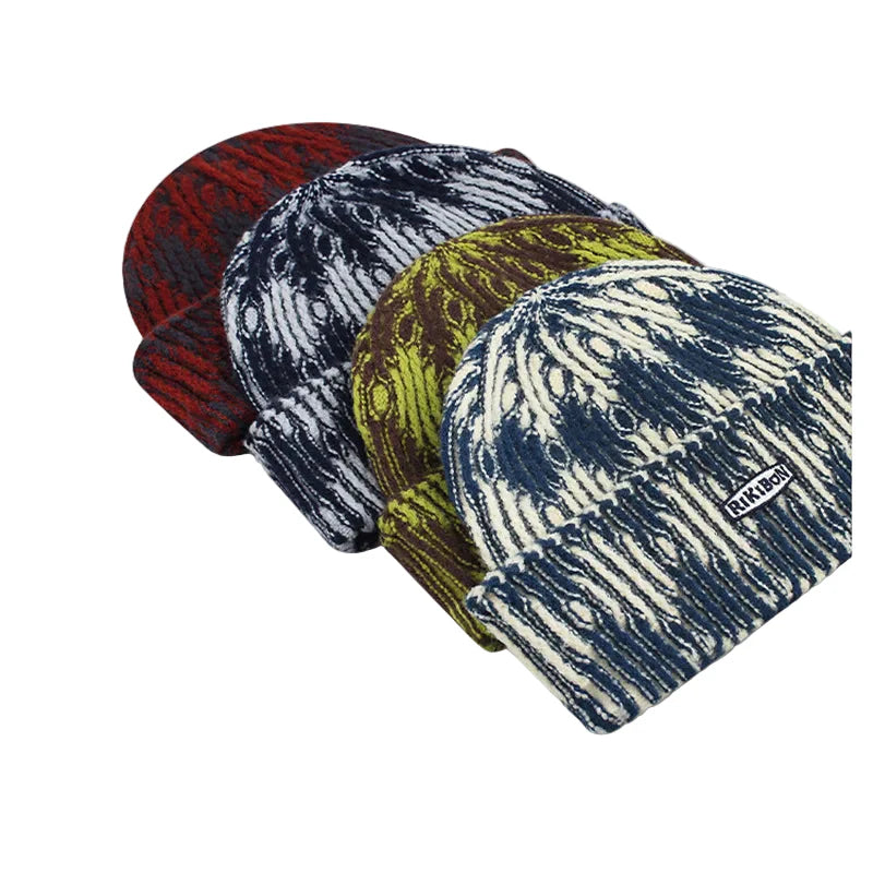 Rikibon Tie-Dye Wool Docker Beanie Bold Colorway - Urban Caps