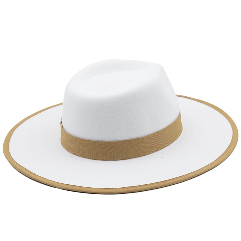 Rimini Feather White Fedora Hat - Classic Fedora Silhouette With Feather Accent Detail