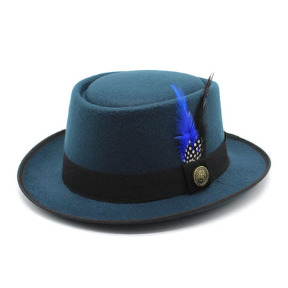 Rimini Feathers Porkpie Hat - Timeless Silhouette With Feather Detail For Flexible Styling
