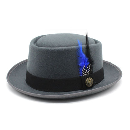 Rimini Feathers Porkpie Hat - Timeless Silhouette With Feather Detail For Flexible Styling