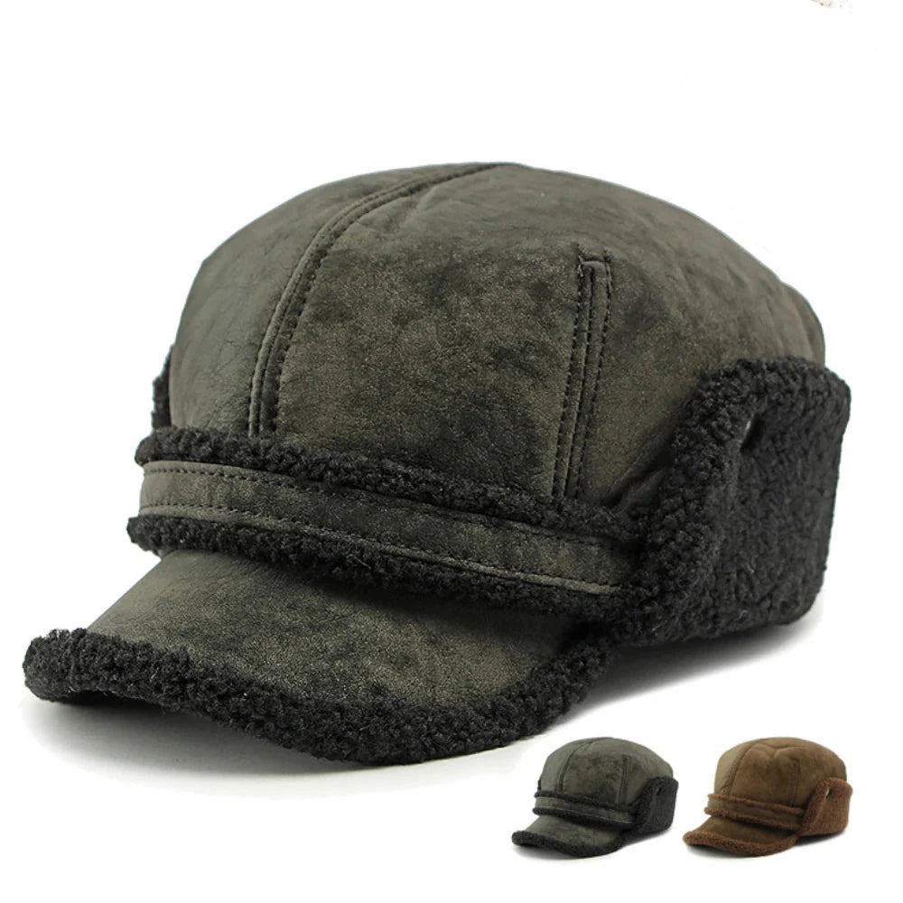 Rostov Winter Earflaps Fur Baseball Cap - Classic Winter Cap