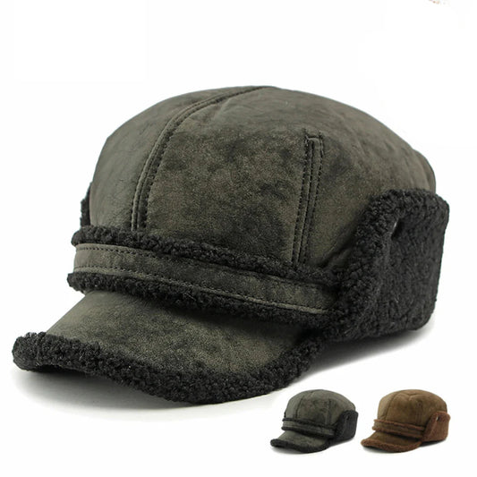 Rostov Winter Earflaps Fur Baseball Cap - Classic Winter Cap