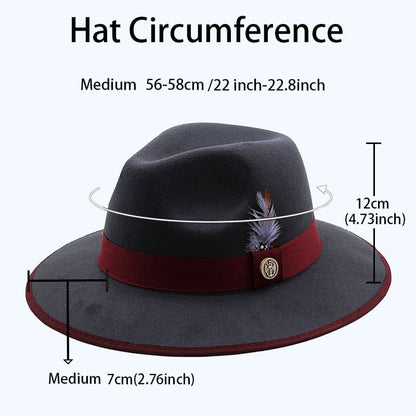 Royal Feather Fedora Hat - Feather Detail Cotton Fedora Versatile Smart Casual And Formal