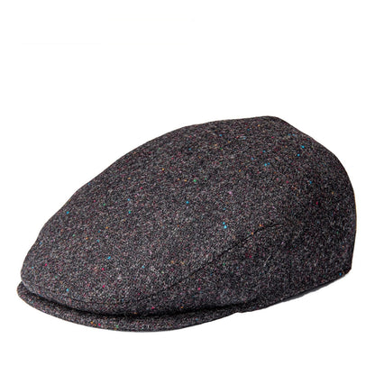 Royal Herringbone Wool Flat Cap – Classic Tweed Newsboy Style
