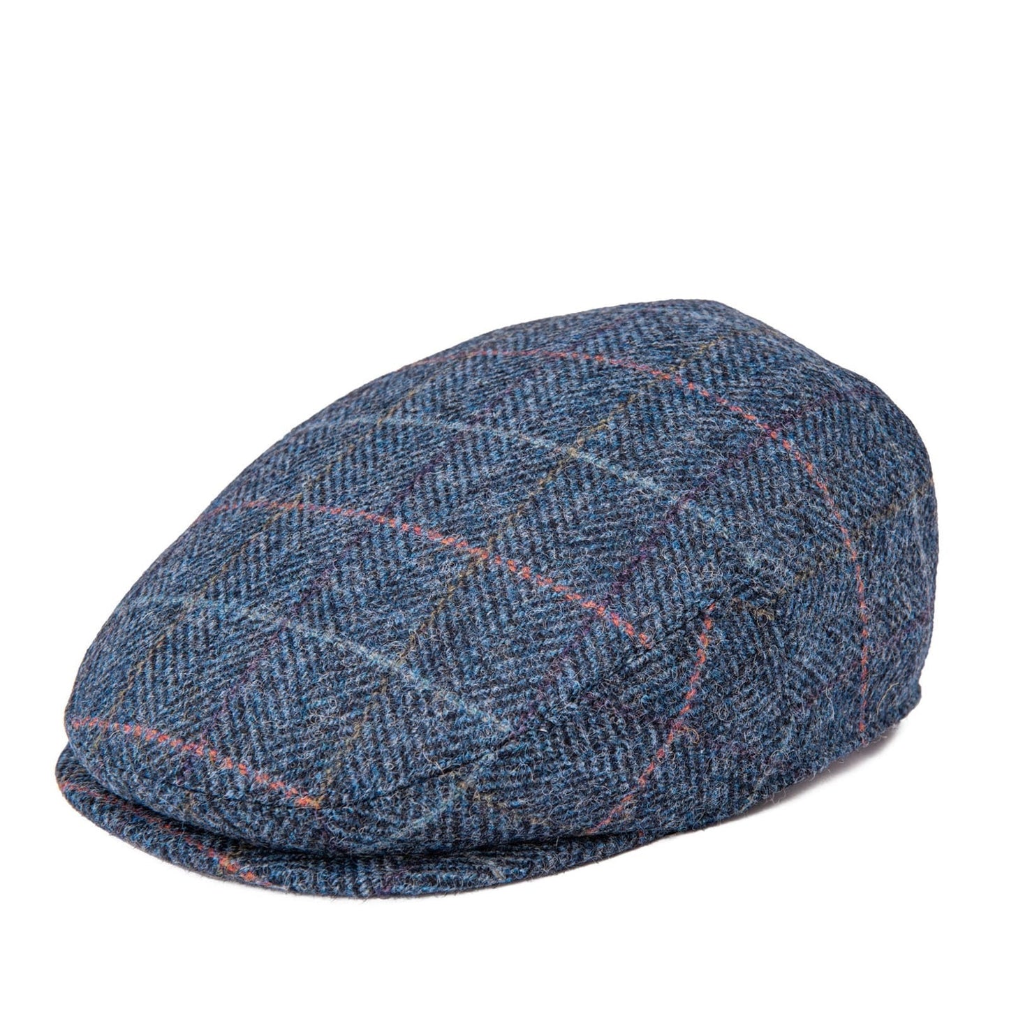 Royal Herringbone Wool Flat Cap – Classic Tweed Newsboy Style