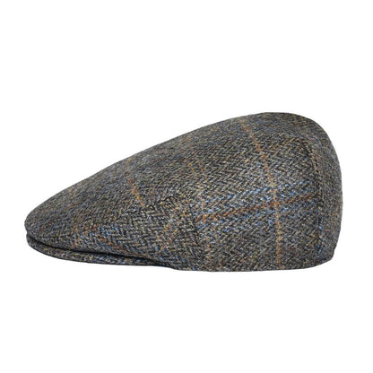 Royal Herringbone Wool Flat Cap – Classic Tweed Newsboy Style