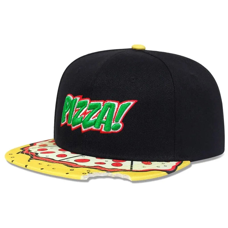 The Napoli | Eye & Pizza Embroidery Unisex Snapback Cap | Urban Caps NZ