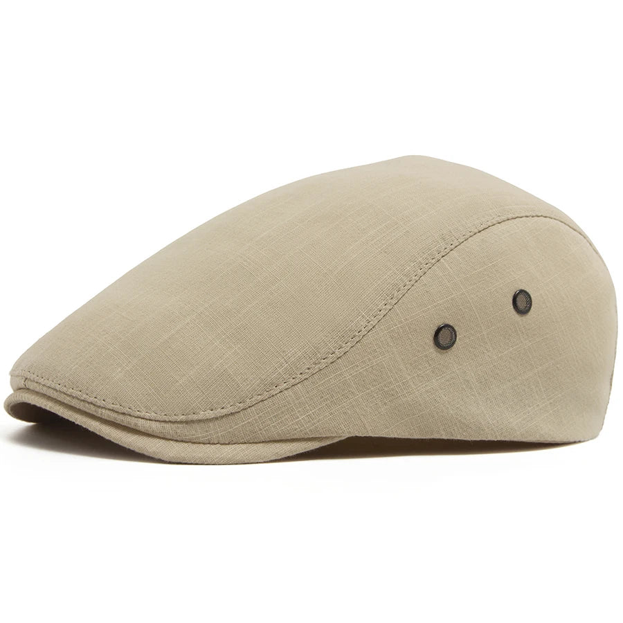 Breathable Linen Ivy Cap | Milan Driving Flat Cap | Urban Caps NZ