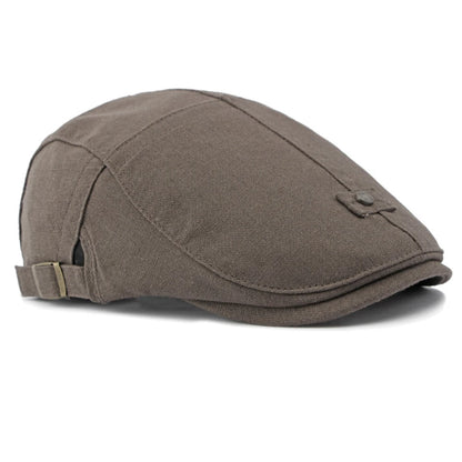 Oxford Linen Beret in Light Coffee