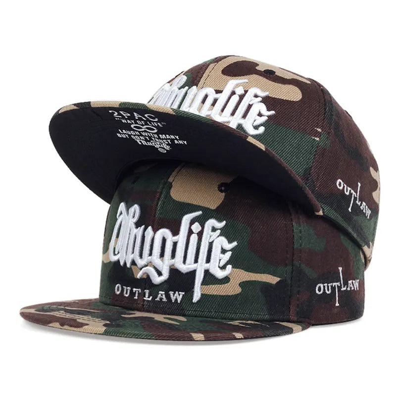 The Ladbroke | Thug Life Embroidery Unisex Snapback Cap | Urban Caps NZ