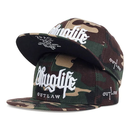 The Ladbroke | Thug Life Embroidery Unisex Snapback Cap | Urban Caps NZ