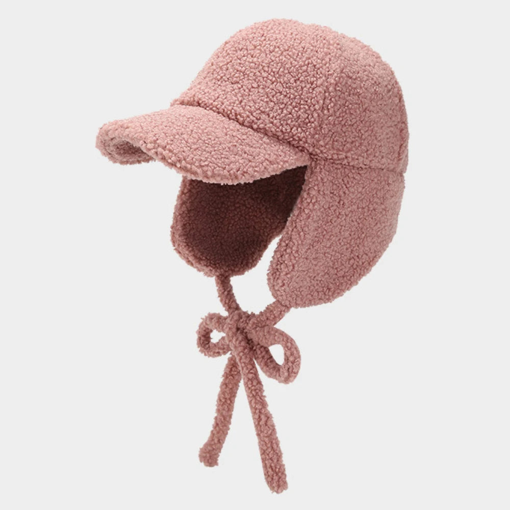 Fairbanks Berber Fleece Trapper Hat in Pink