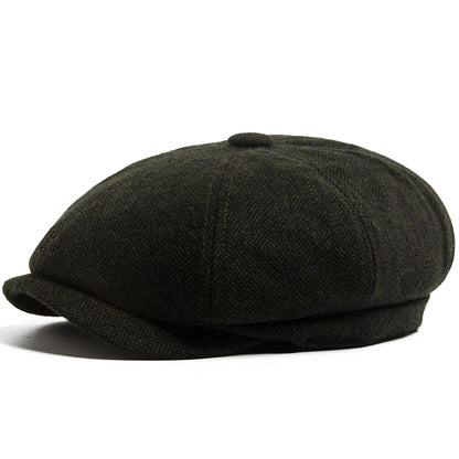 Herringbone Octagonal Newsboy Cap | British Winter Cap | Urban Caps NZ