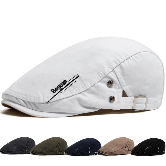 Button Embroidered Ivy Cap | Traditional Country Flat Cap | Urban Caps NZ