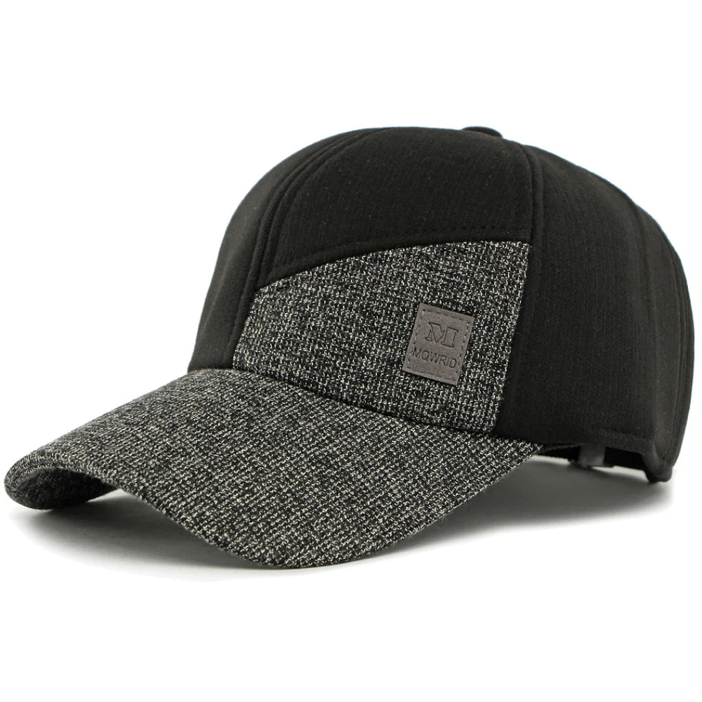 Fulham Fleece-Lined Baseball Cap in Black
