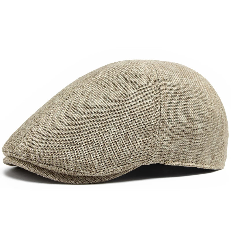 Luxury Linen Ivy Cap | Breathable Summer Flat Hat | Urban Caps NZ