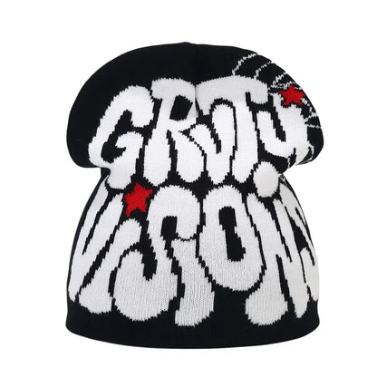 The Skullcap | Y2K Letter Knitted Hip Hop Beanie | Urban Caps NZ