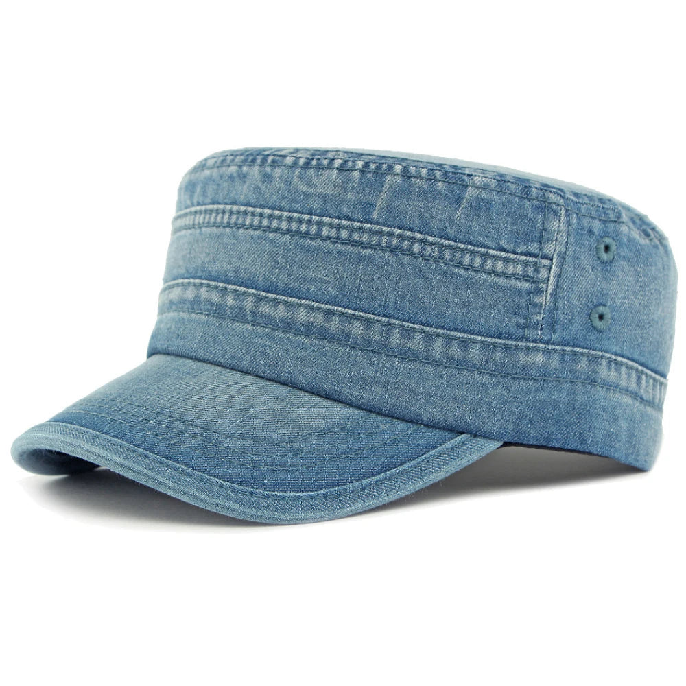 Peckham Denim Baseball Cap in Middle Blue