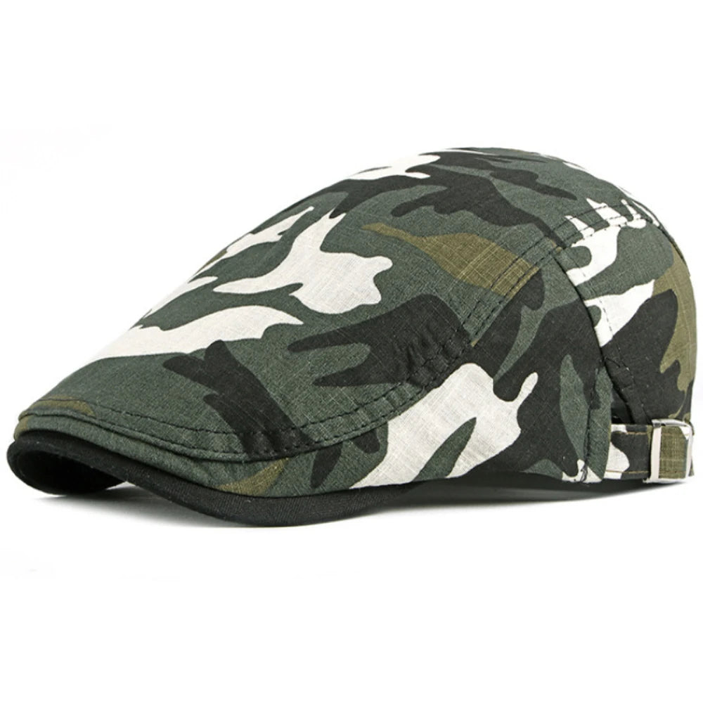 Hereford Print Artist Beret in Beige