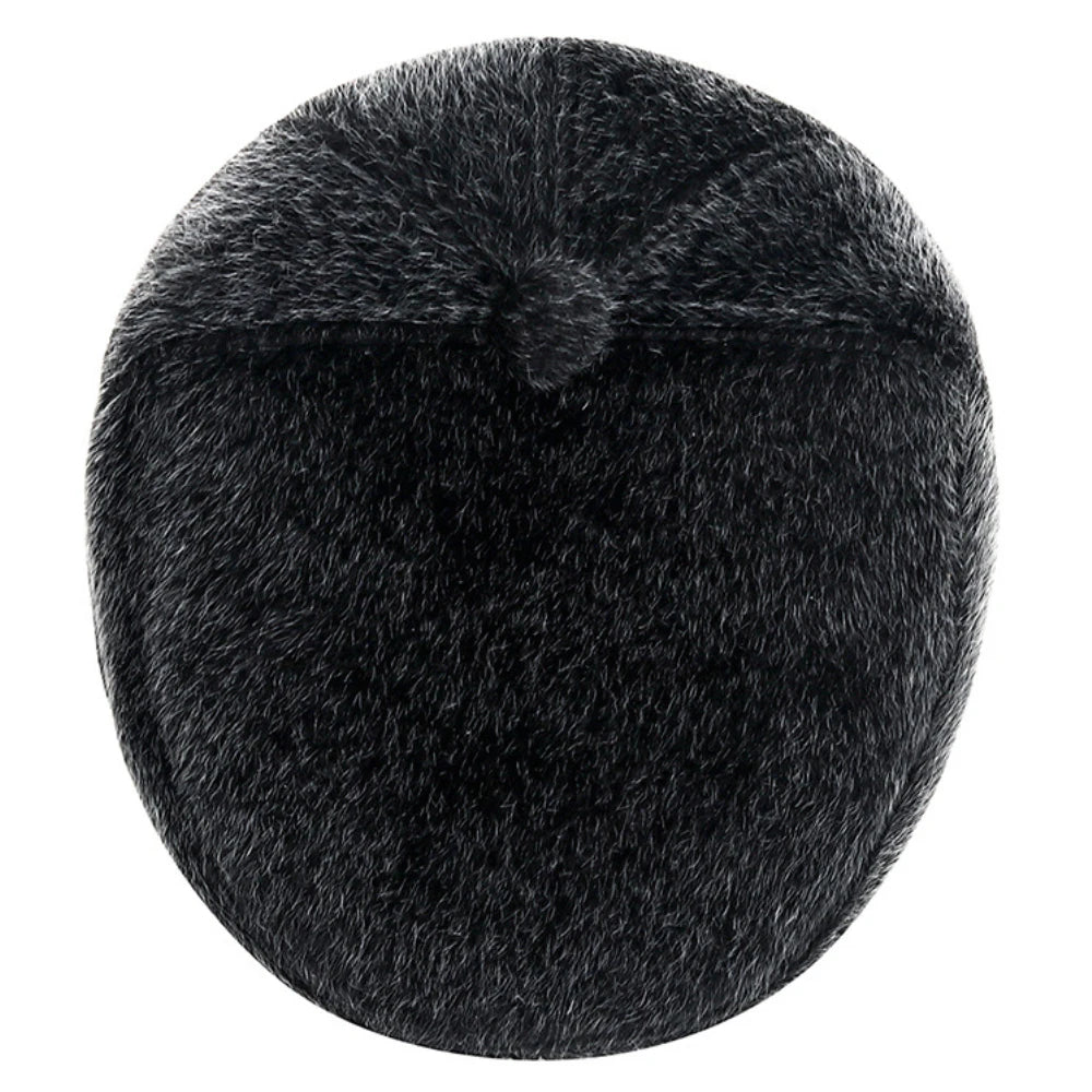 Inverness Faux Fur-Trim Beret