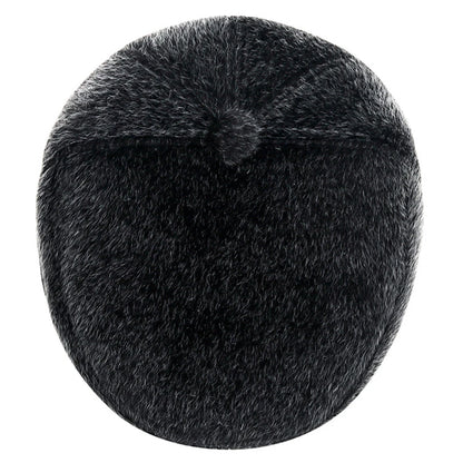 Inverness Faux Fur-Trim Beret