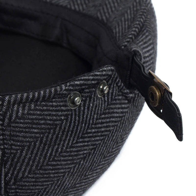 Striped Wool Velvet Ivy Cap | Premium Highland Flat Cap | Urban Caps NZ
