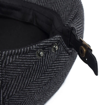 Striped Wool Velvet Ivy Cap | Premium Highland Flat Cap | Urban Caps NZ