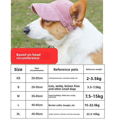 Grey baseball cap for dogs shown front-on