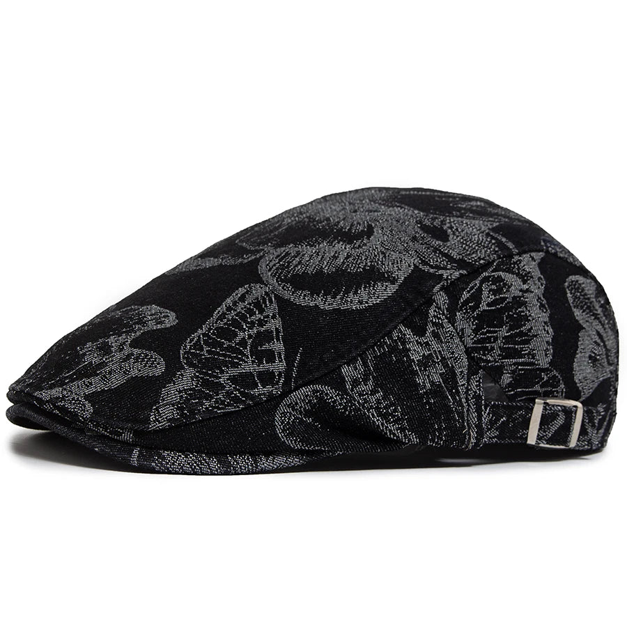 Floral Print Cotton Ivy Cap | Single Layer Flat Hat | Urban Caps NZ
