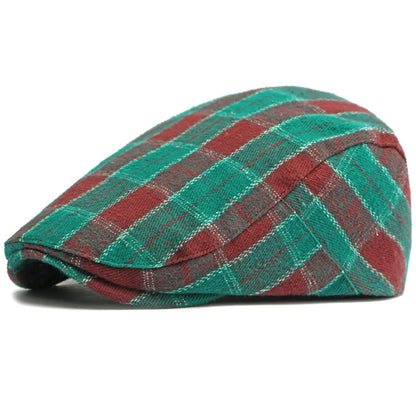 Nimes Plaid Artist Beret in Green