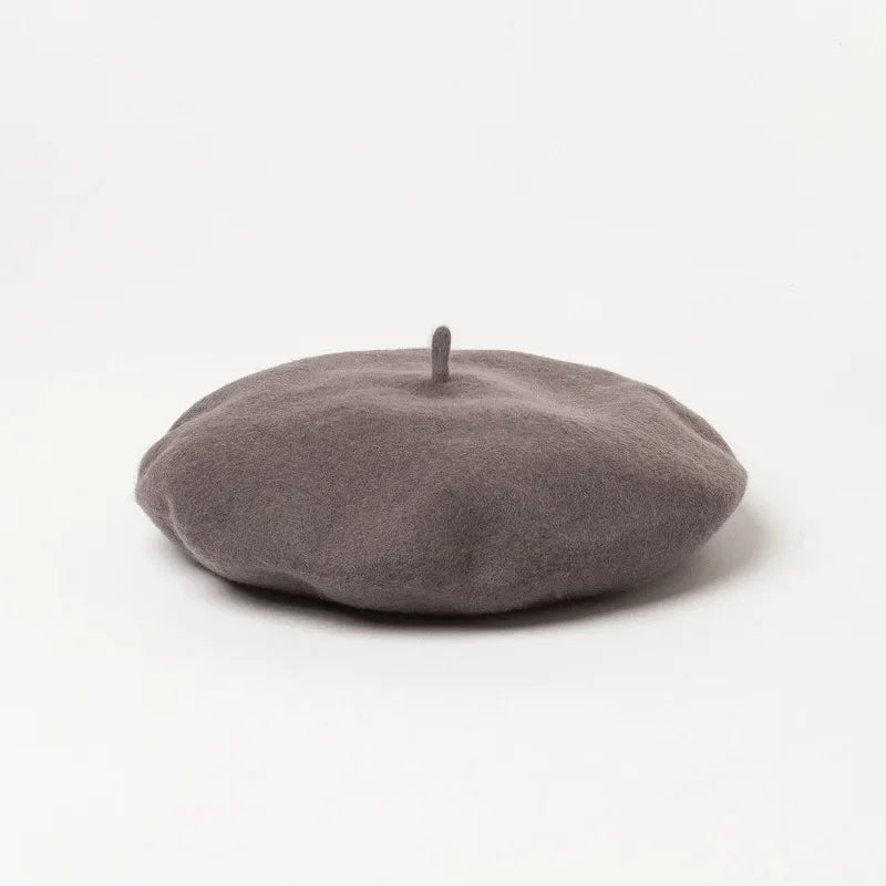 Versailles Wool Beret in Fog And Haze Ash