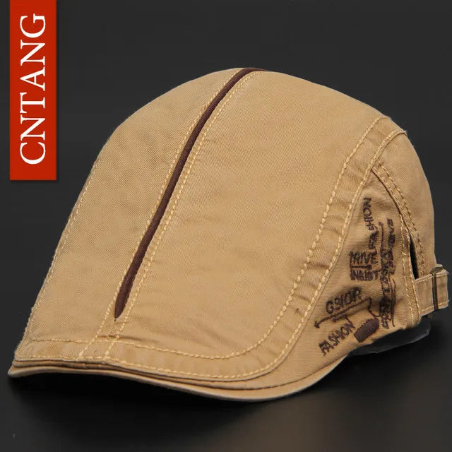 Cotton Letter Embroidered Ivy Cap | Driver's Flat Cap | Urban Caps NZ