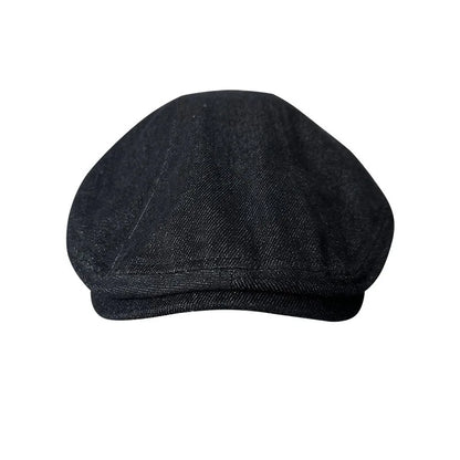 Sunderland Big-Fit Denim Newsboy Cap in Black