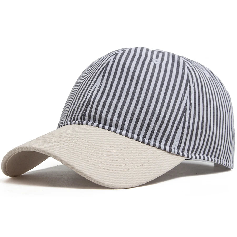 Striped Soft Dad Hat | Casual Baseball Cap | Urban Caps NZ