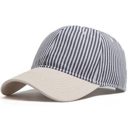 Striped Soft Dad Hat | Casual Baseball Cap | Urban Caps NZ