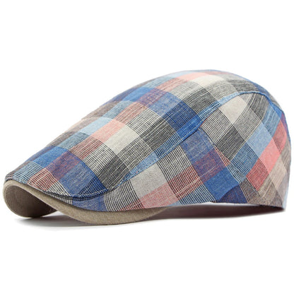 Assisi Plaid Artist Beret in Pink