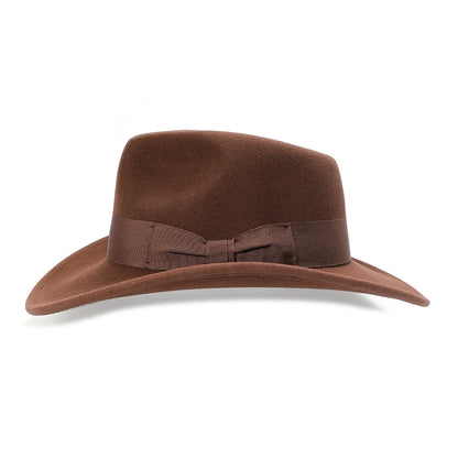 Wool Felt Outback Fedora Hat – Crushable Indiana Jones Cowboy Style Hat