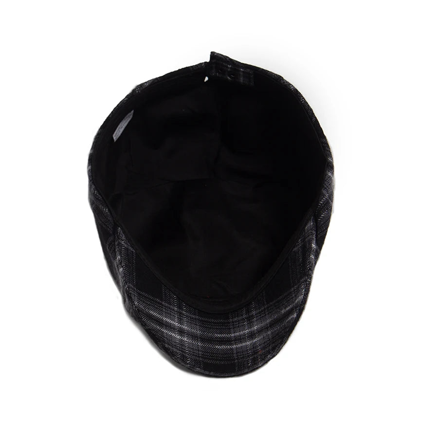 Thin Plaid Herringbone Ivy Cap | Heritage Flat Hat | Urban Caps NZ