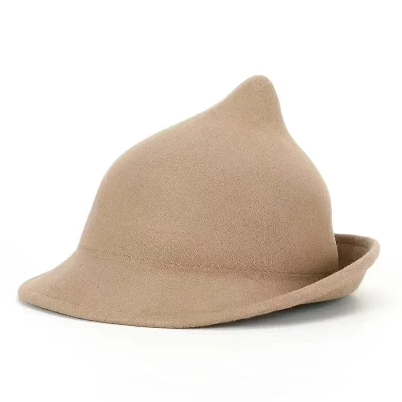 Hallowmere Wool Witch Hat in Brown