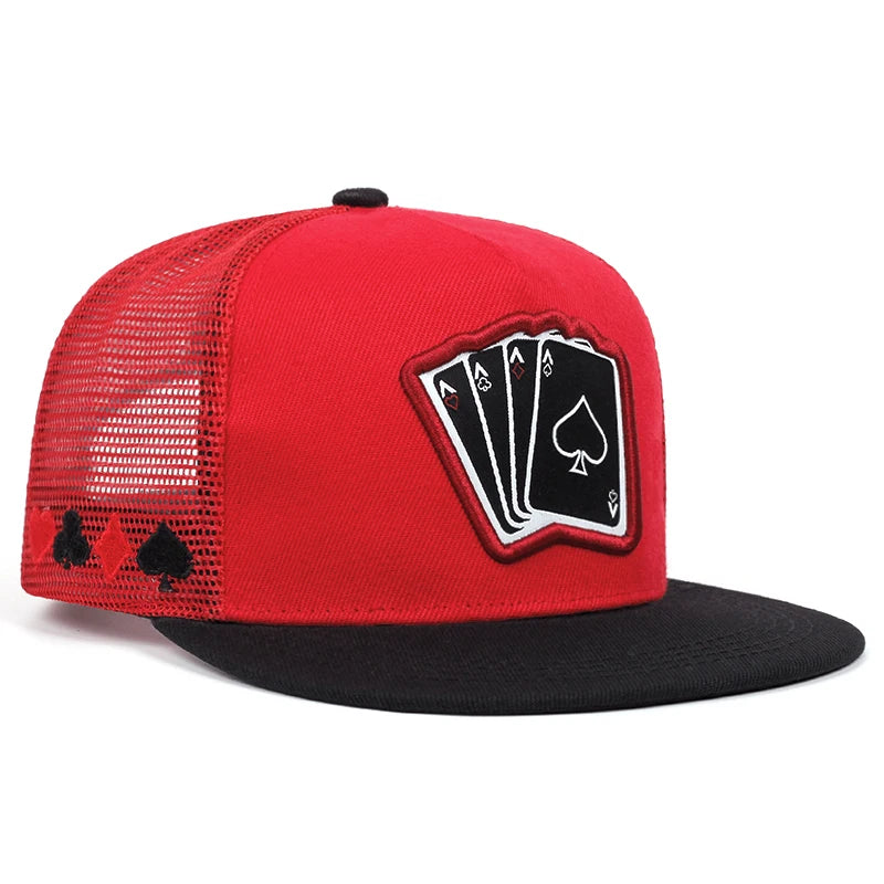 The Ace | Playing Card Embroidery Unisex Snapback Cap | Urban Caps NZ