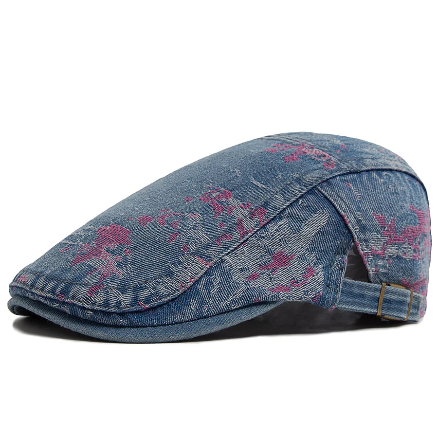 Floral Print Cotton Ivy Cap | Country Garden Flat Cap | Urban Caps NZ